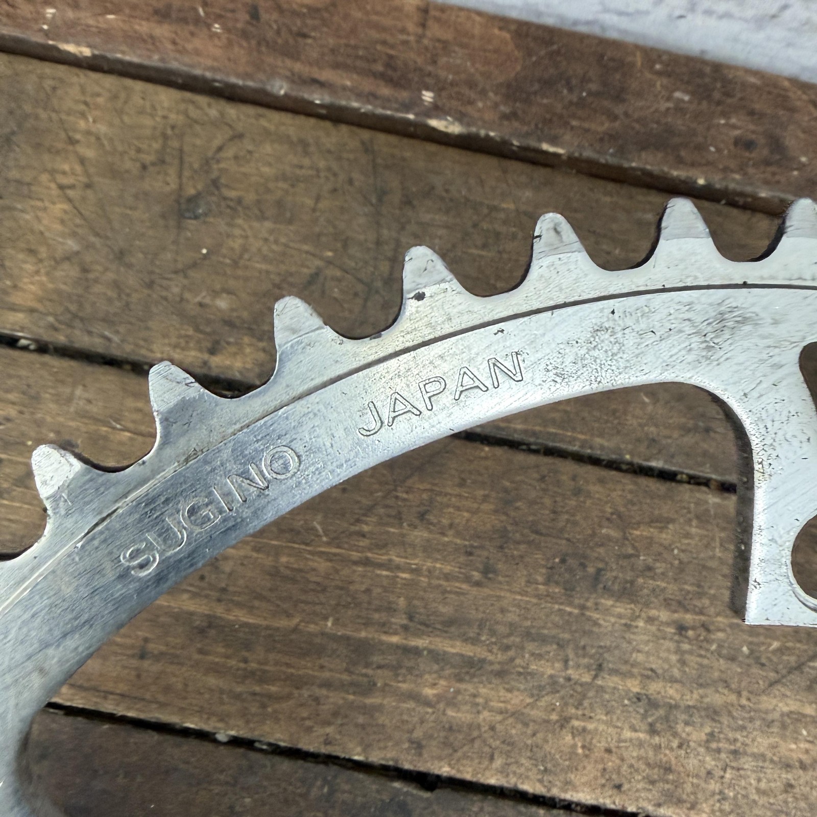 Vintage Sugino 52T Chainring 144 BCD 5-Bolt Road Bike Silver Japan 52 Tooth