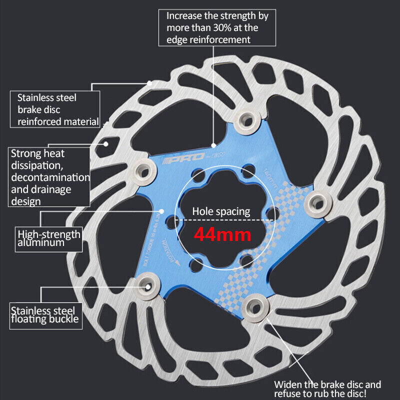 1/2PC Floating Rotor 140/160/180/203MM Bike Disc Brake Rotor 6 Bolts fit Shimano