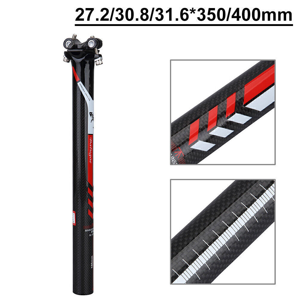 3K Carbon Fiber MTB Road Bike Seatpost Bicycle Seat Post 27.2/30.8/31.6MM UK