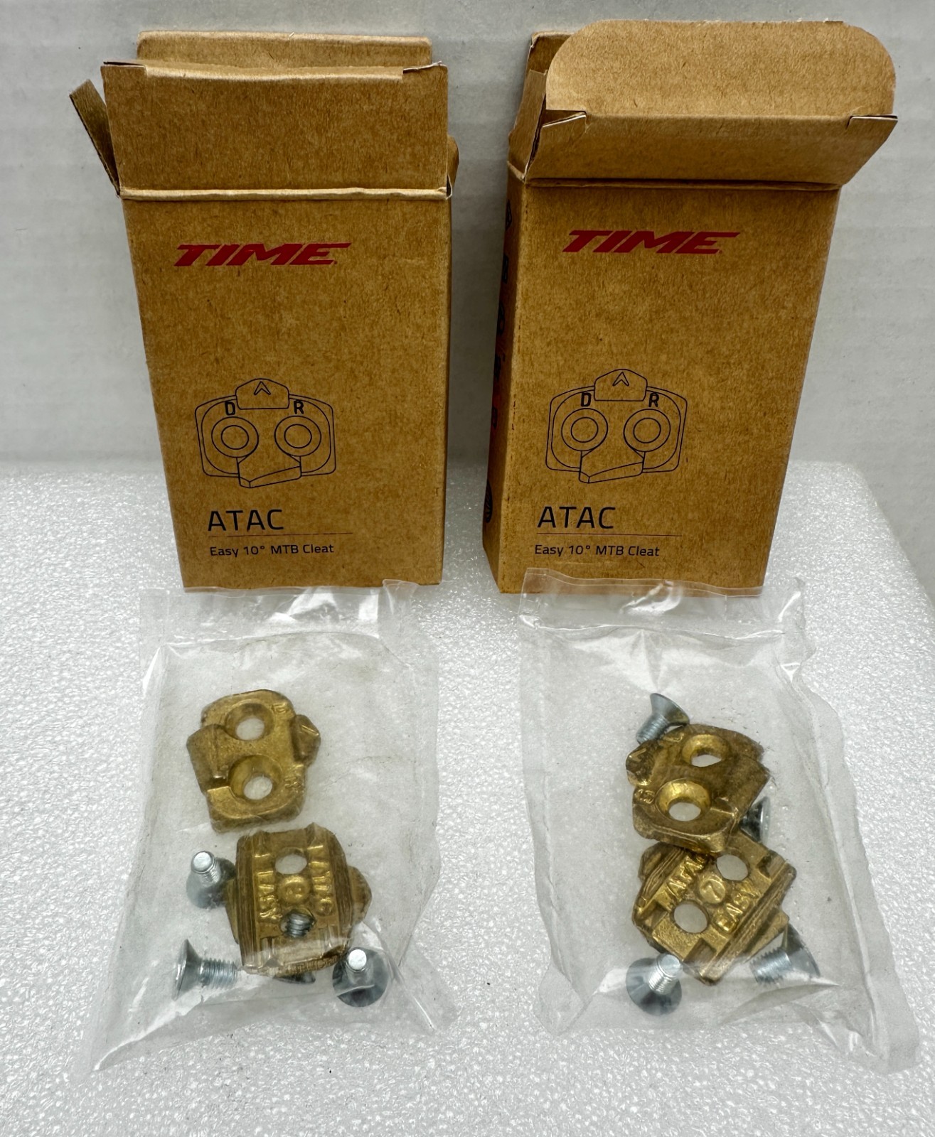 x2 TIME ATAC Easy 10° MTB Cleat For TIMESport Mountain Bike Pedals