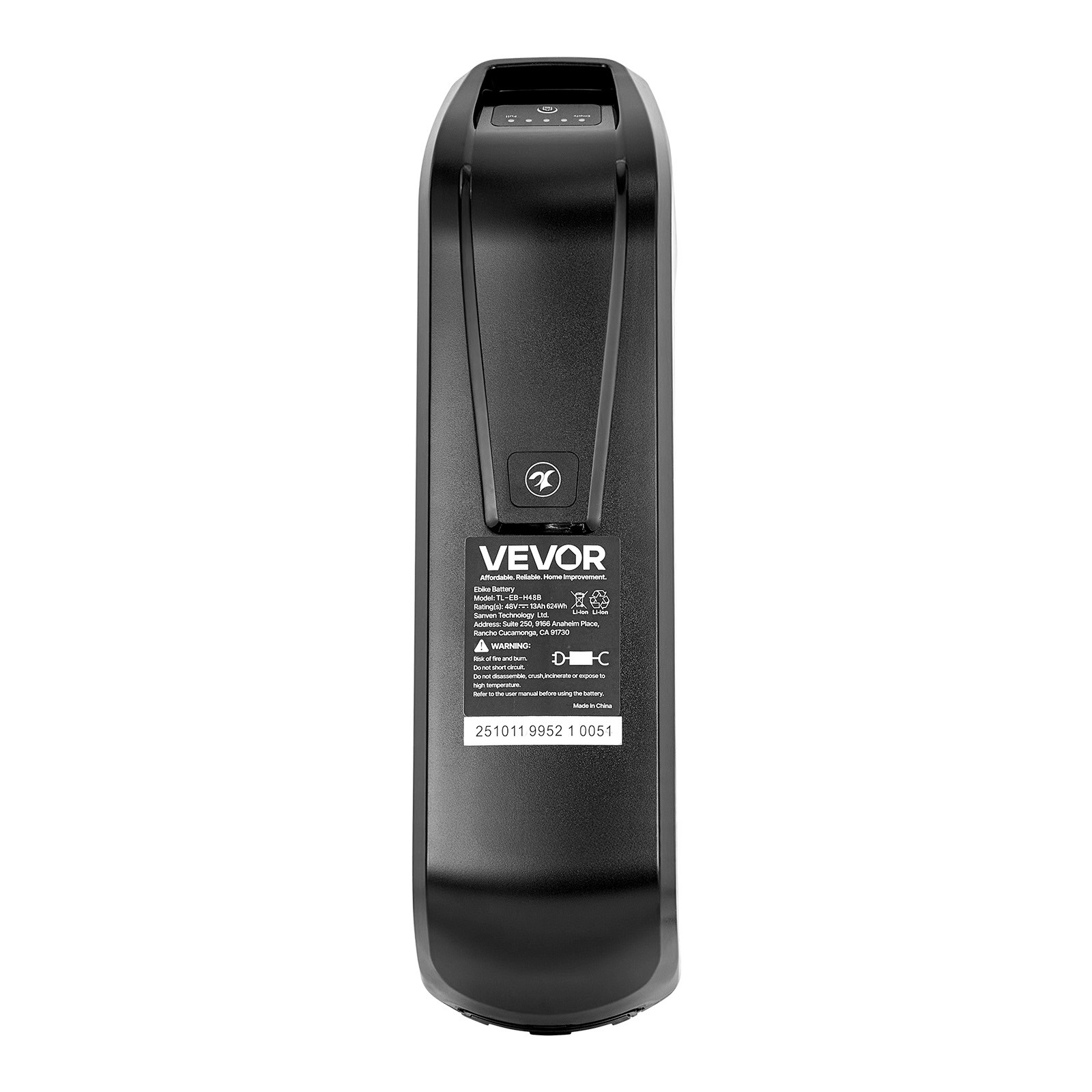 VEVOR Ebike Battery Electric Bike Lithium Battery 48V 13Ah for 1000W Motor BMS