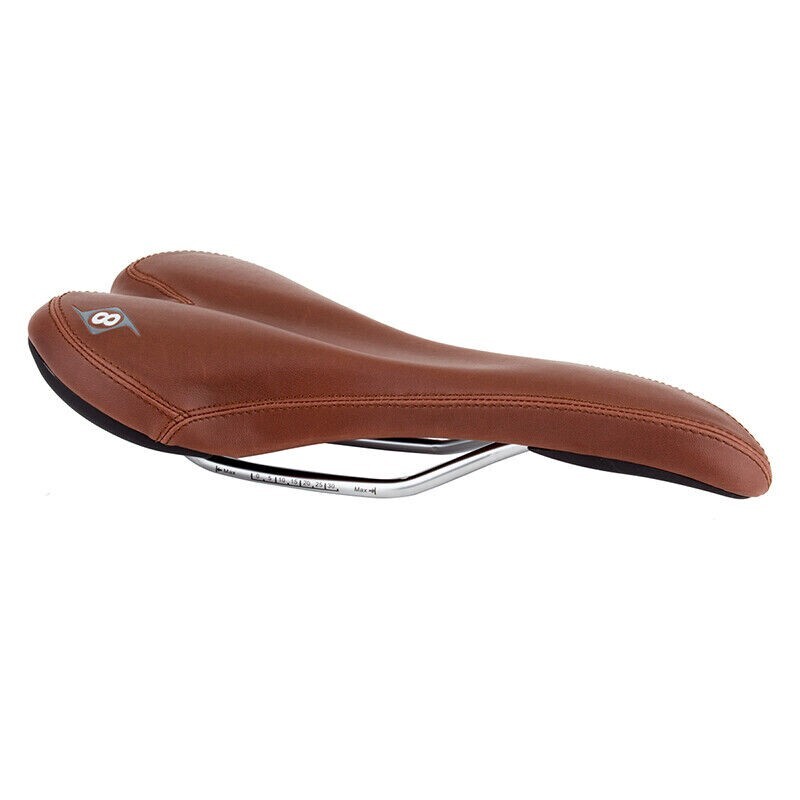 Origin8 Pro Uno-S – Brown – Bike Saddle Seat Synthetic-Leather Velo Road / MTB