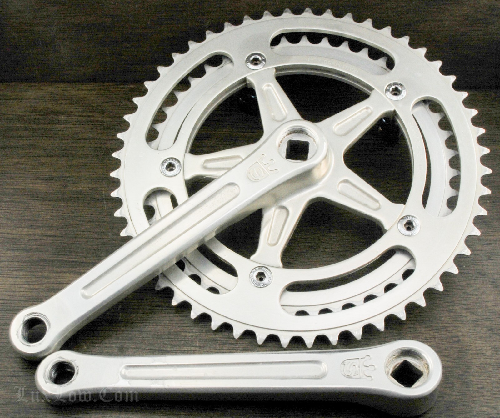Vintage Sugino Mighty Competition RoadBike CRANKS 171mm52t44t Chainrings Bicycle