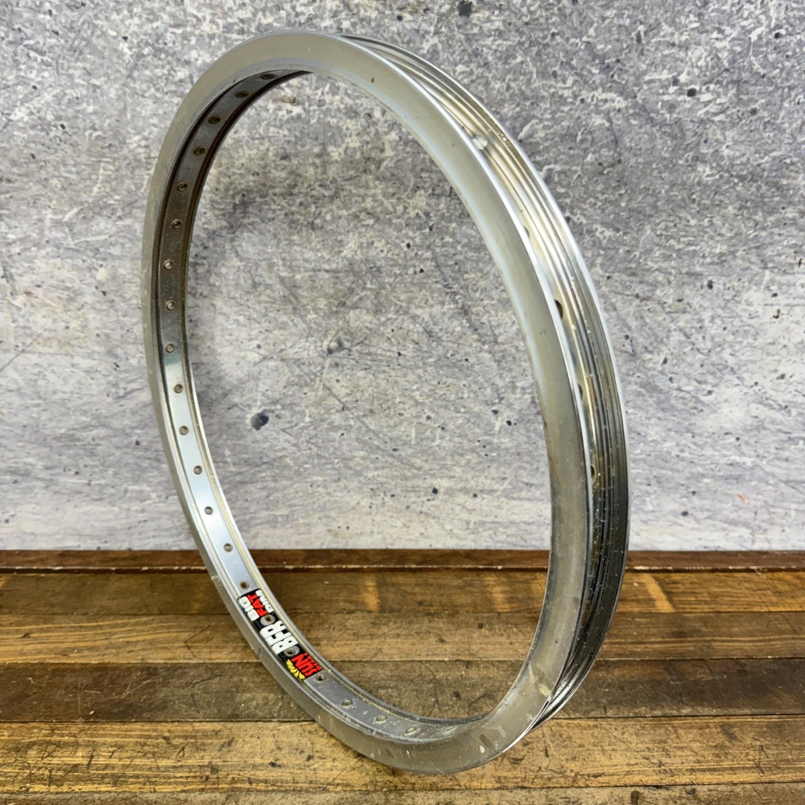 Vintage Sun Rims BFR Big Fat Rim 48H 20in BMX Silver Double Wall USA Bike 48
