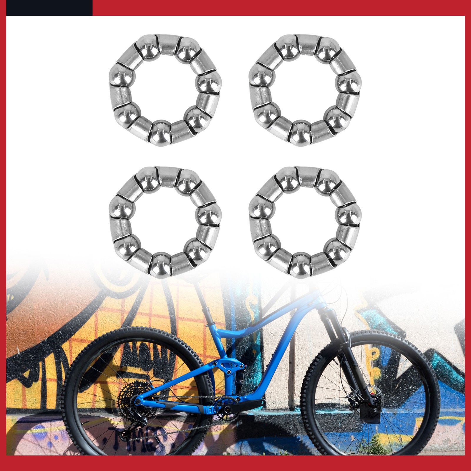 Universal 25mmx7 Ball Bearing Rear Wheel Bearing Retainer for Bicycle Pack of 4