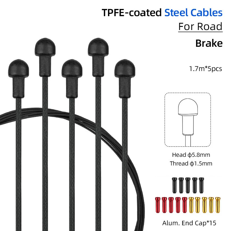 Bicycle PTFE Coated Stainless Steel Core Wire MTB Road Bicycle Zinc Coated Carbo