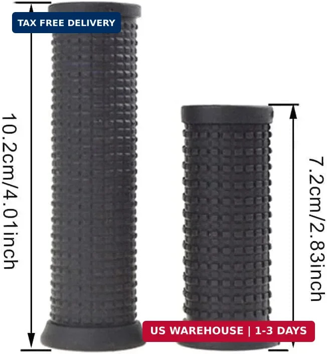 2PCS Bike Long/Short Handlebar Grips for Twising Shifter, Shockproof 1, Black