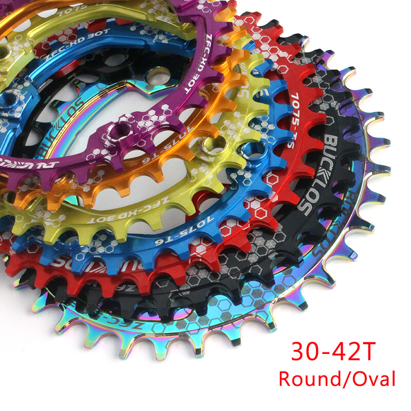 BUCKLOS 104bcd Bike Crank 30-42T Narrow Wide Single Chainring MTB Bike Crankset