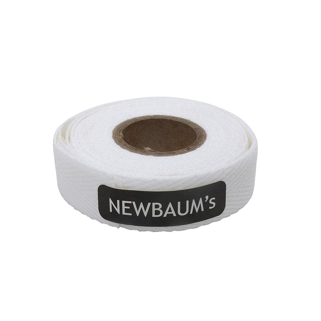 Newbaum’s Cloth Bike Handlebar Tape (White), 10 ft Roll 1 Pack, White