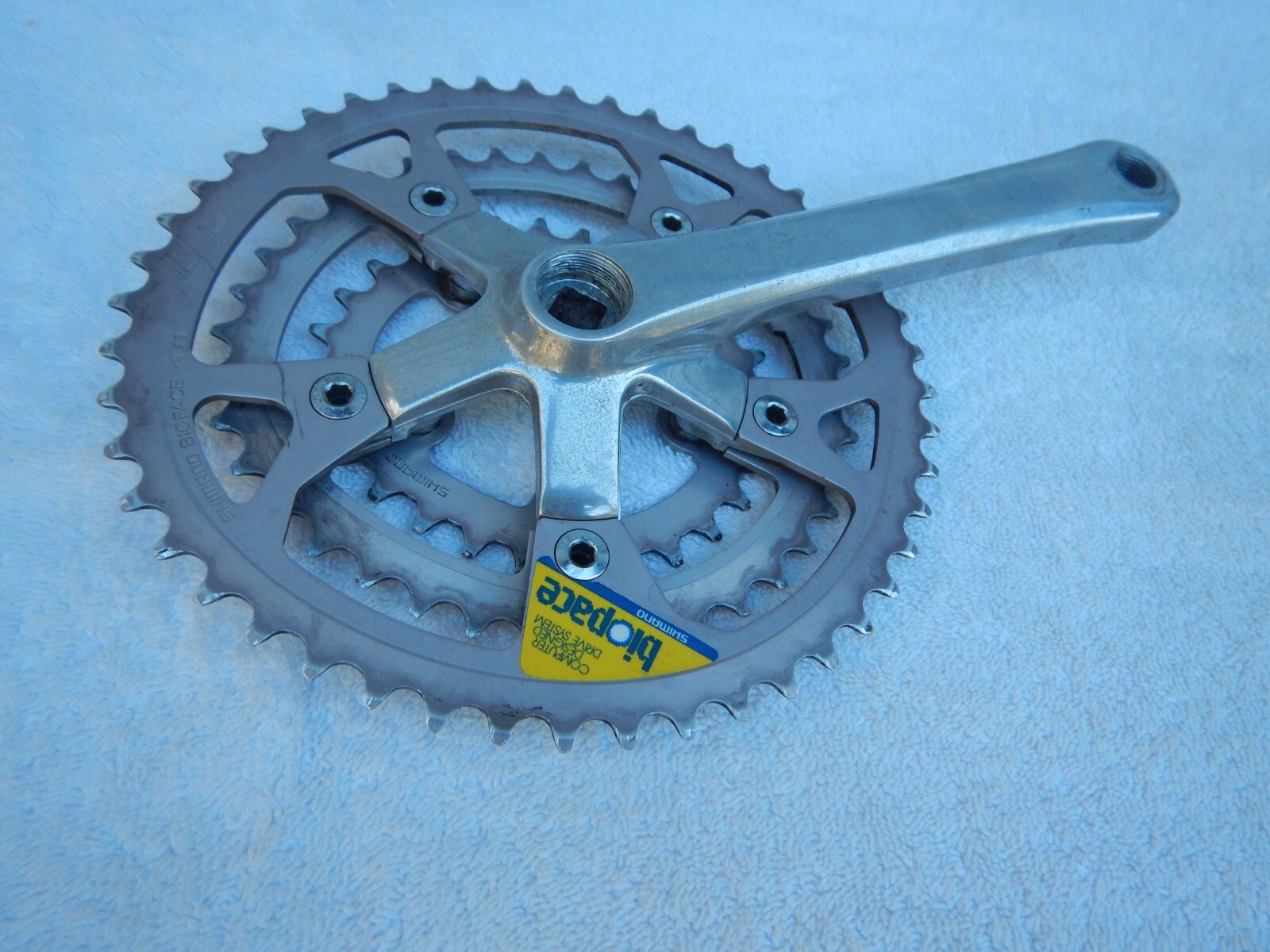 Shimano FC-B124 Biopace Triple Mountain Bike 175 Cranks Crankset Silver 110BCD