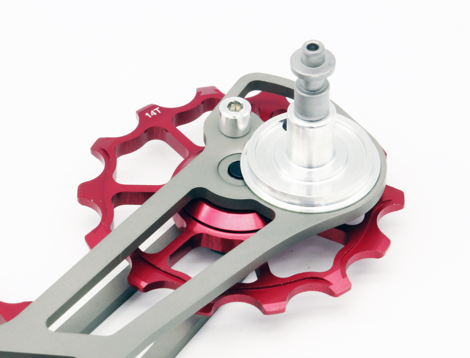 Swishti Road Bike Oversized Pulley Titanium Cage For 10/11S SRAM Force In Red