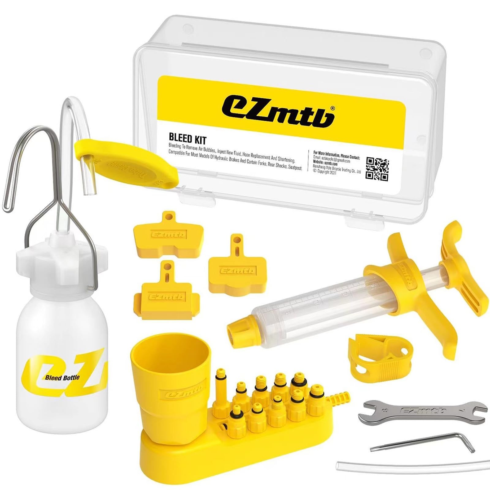 ROWYOU Brake Bleed kit, Bleeder Hydraulic Disc Medium, white yellow