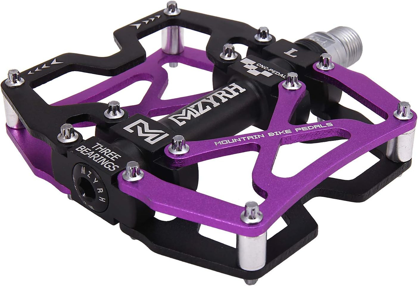 Mountain Bike Pedals, Ultra Strong Colorful CNC Machined 9/16″ Cycling Sealed 3