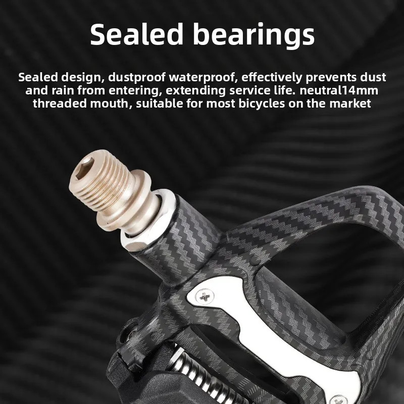 Road Bike Carbon Self-locking Pedal Non-Slip Bicycle Clipless Pedals for SPD