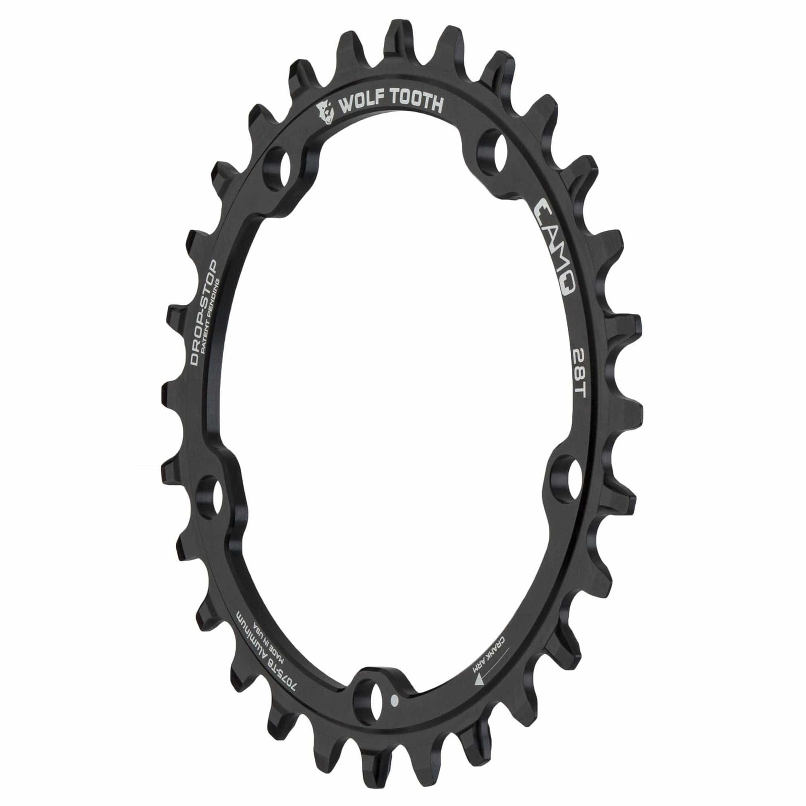 Wolf Tooth CAMO Aluminum Round Chainring Drop-Stop B 36T