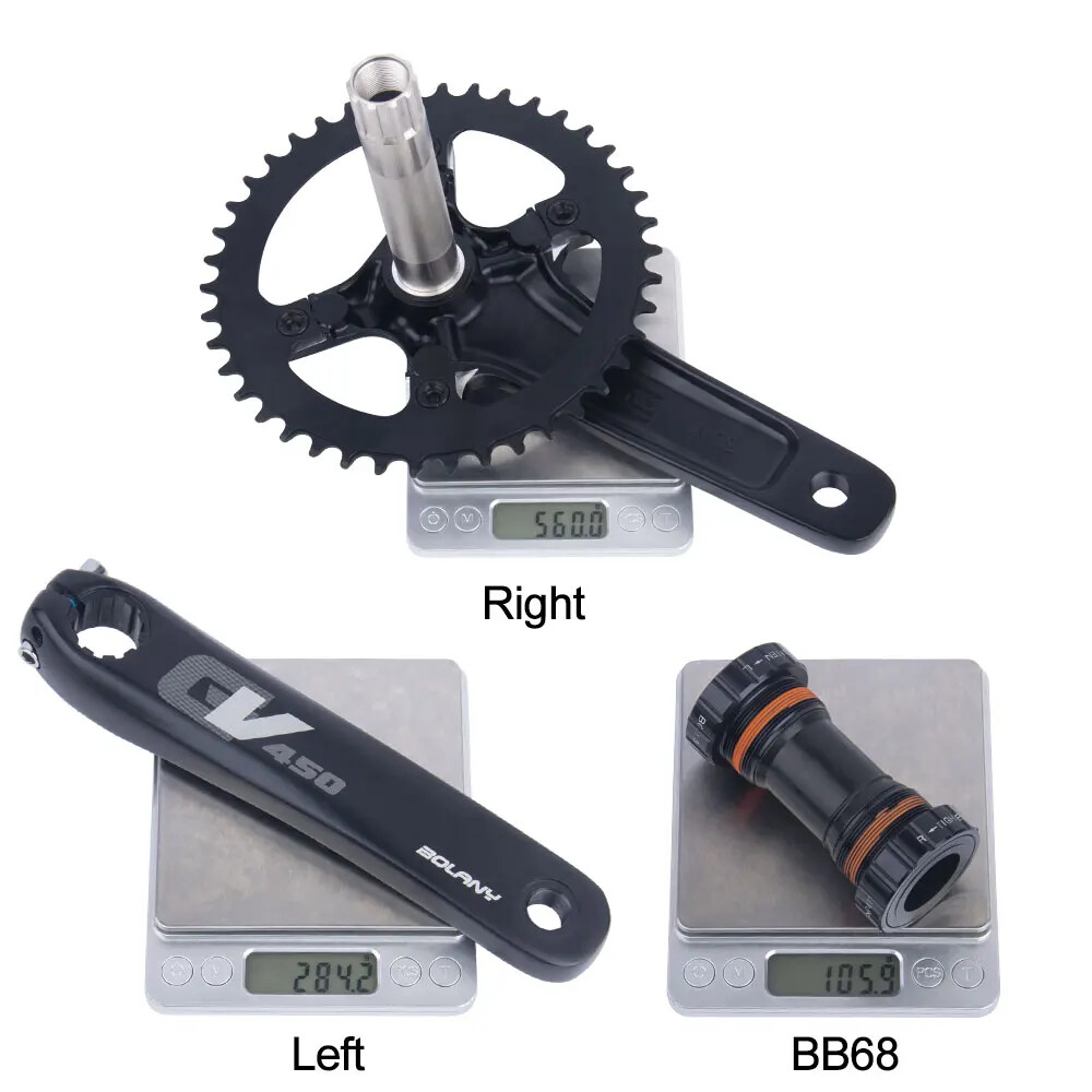 170mm Cross-country Road Gravel Bike Crank Arm 96BCD 42T Single Chainring 10/11S