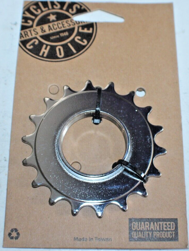 Bicycle Cassette Cog 1/2×3/32″ 18t Silver Nickel SS Fixie Track Cog USA Shipper!