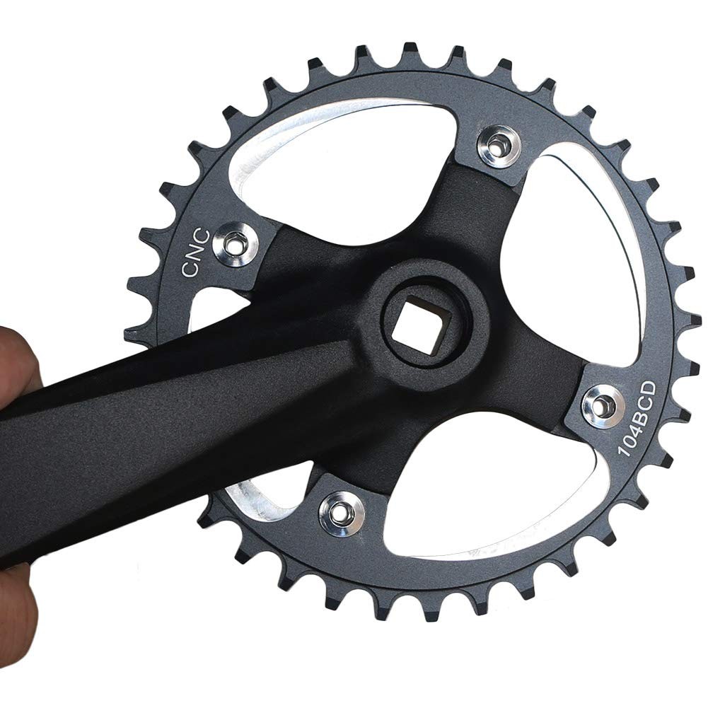 MTB Crank Arm Set 104 BCD Square Taper Mountain Bike Crankset 152mm 165mm 170mm