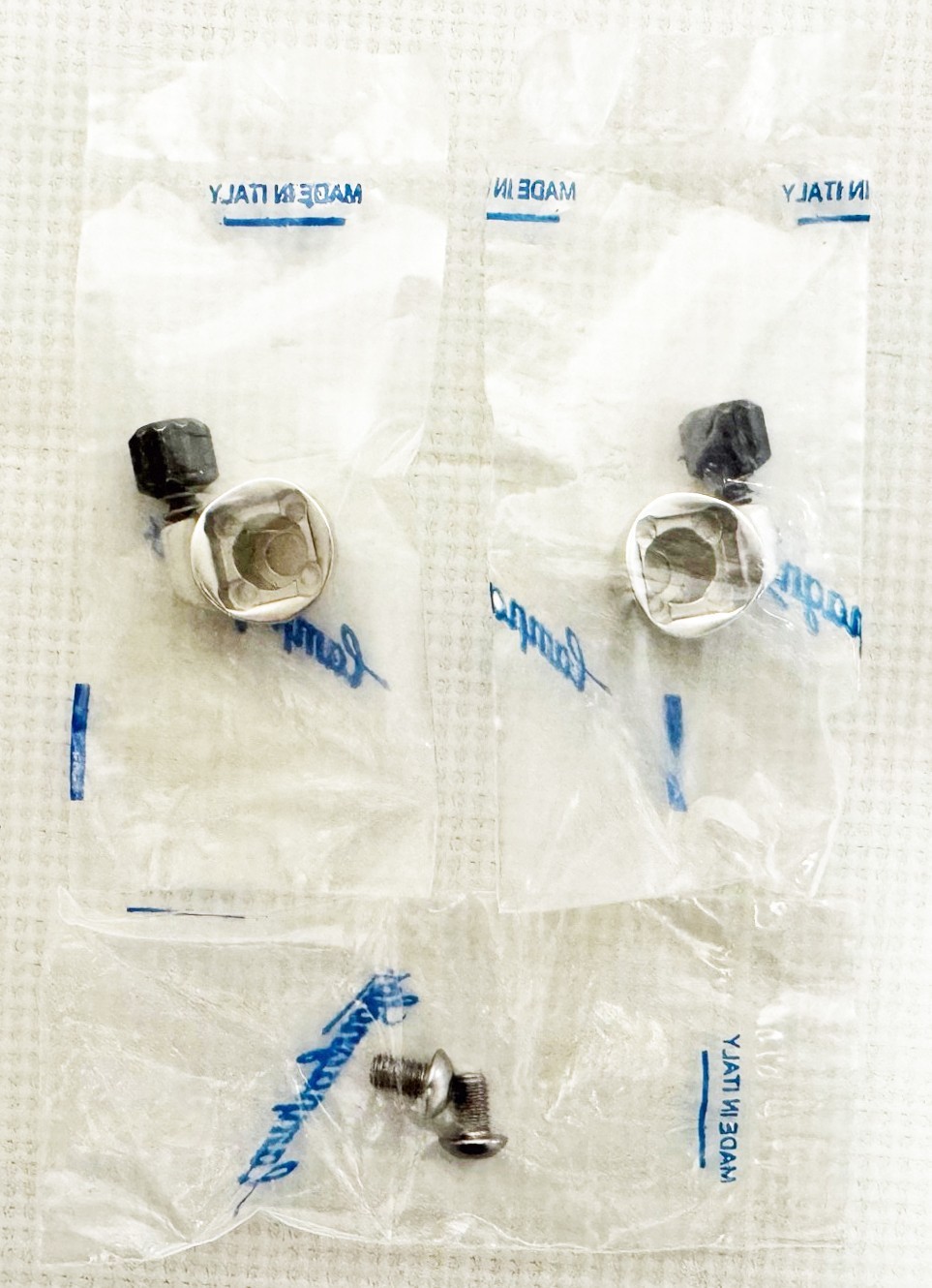 Vintage Campagnolo Down-Tube Adjustable Cable Housing Stops, Curved – NOS