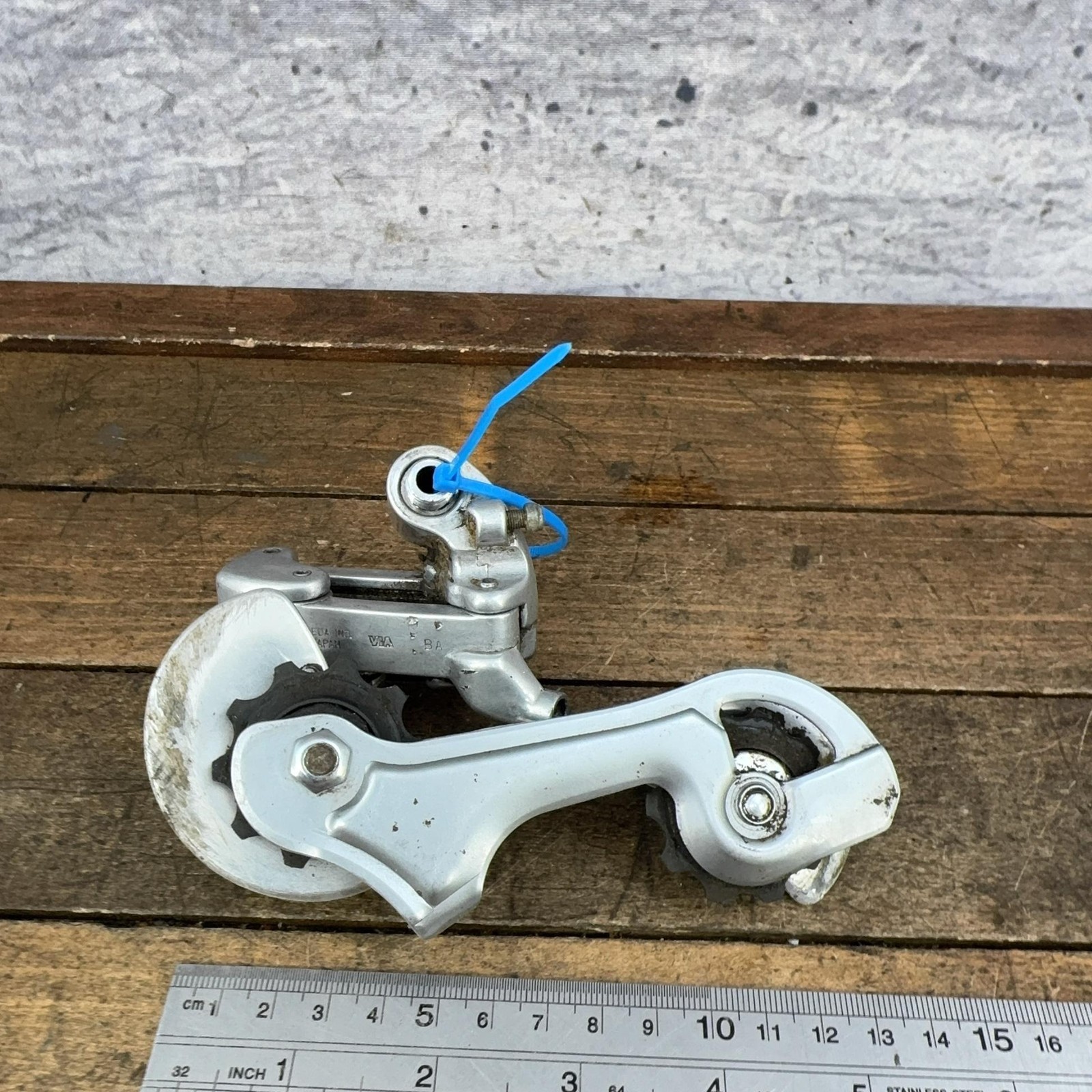 Vintage Suntour XC Rear Derailleur Lone Cage Silver MTB Bike 245g 80s