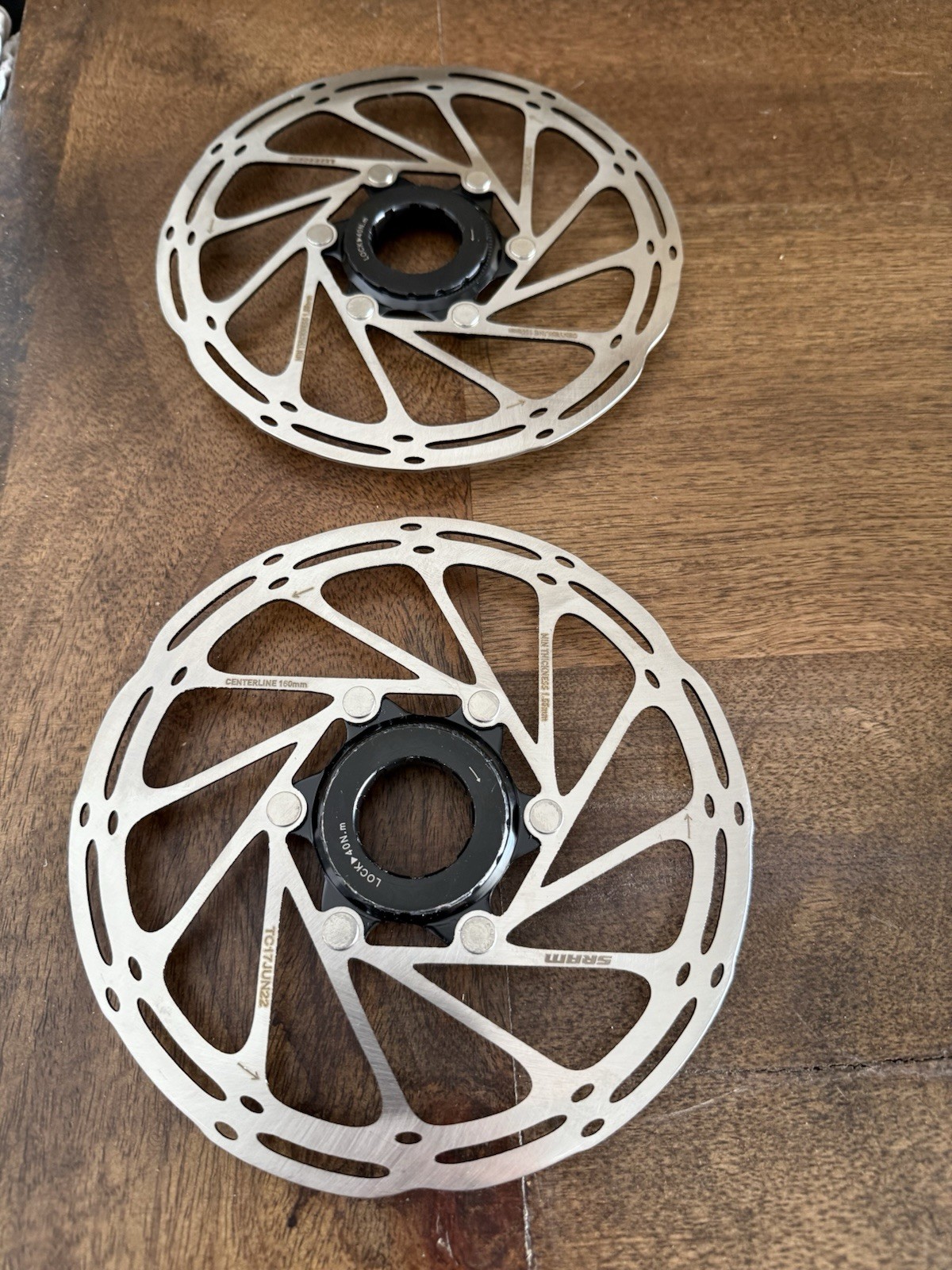 SRAM Centerline 160mm Centerlock Rotor w/lock ring Road Bike Lot Of 2