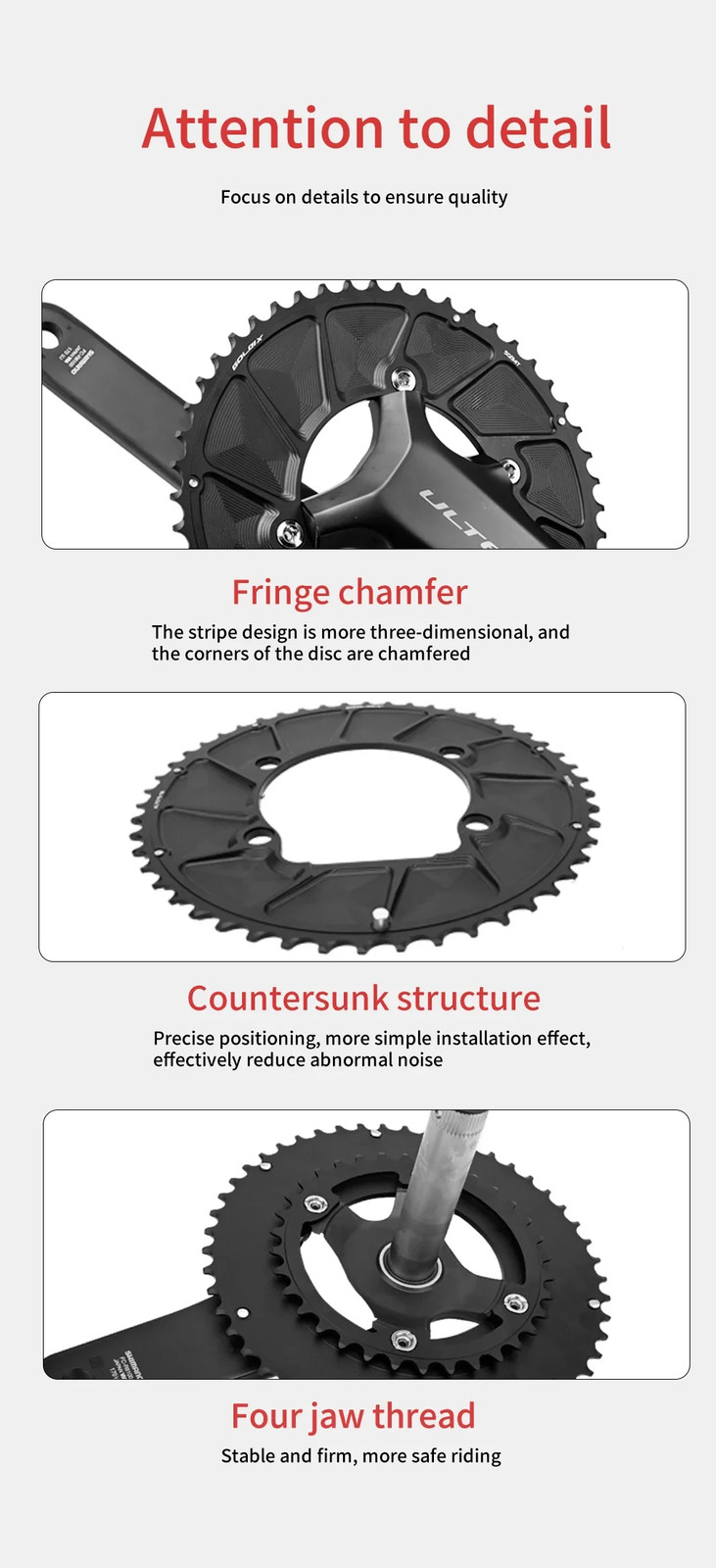 110BCD 2X Double Chainring AERO Sprocket for 11Speed 12Speed 4 BOLT Chainring