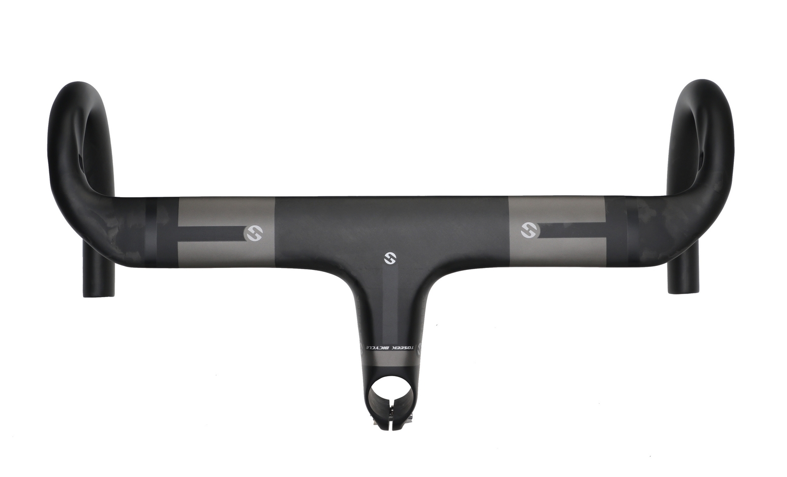 TOSEEK Carbon Fiber Road Bike Integrated Handlebar Stem Drop Bar 400/420/440mm