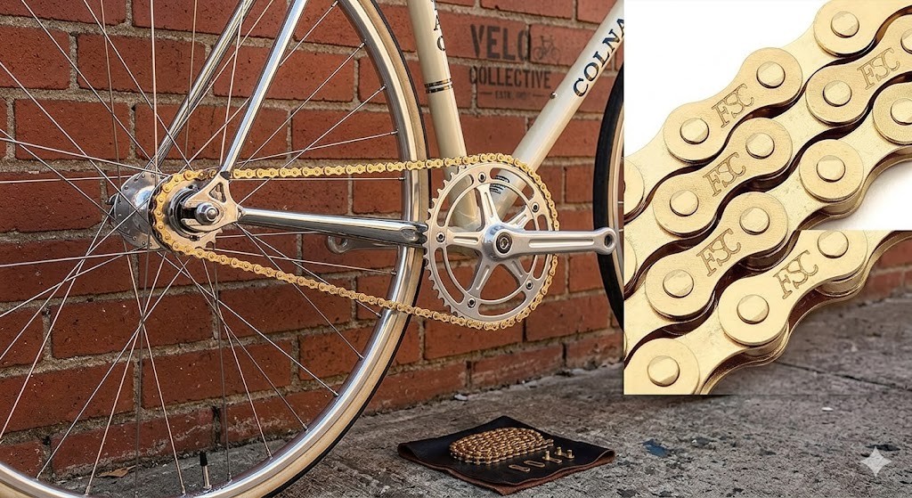 Premium Single Speed Bike Chain 104L Fixie BMX Track NIB – Choose From 4 Colors!