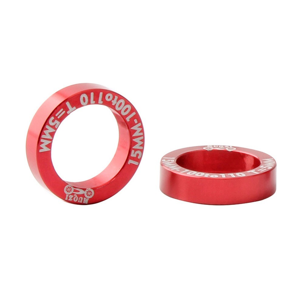 1 Pair Aluminum Bicycle Hub Conversion Spacers Boost Hub Gaskets Kit Black/Red
