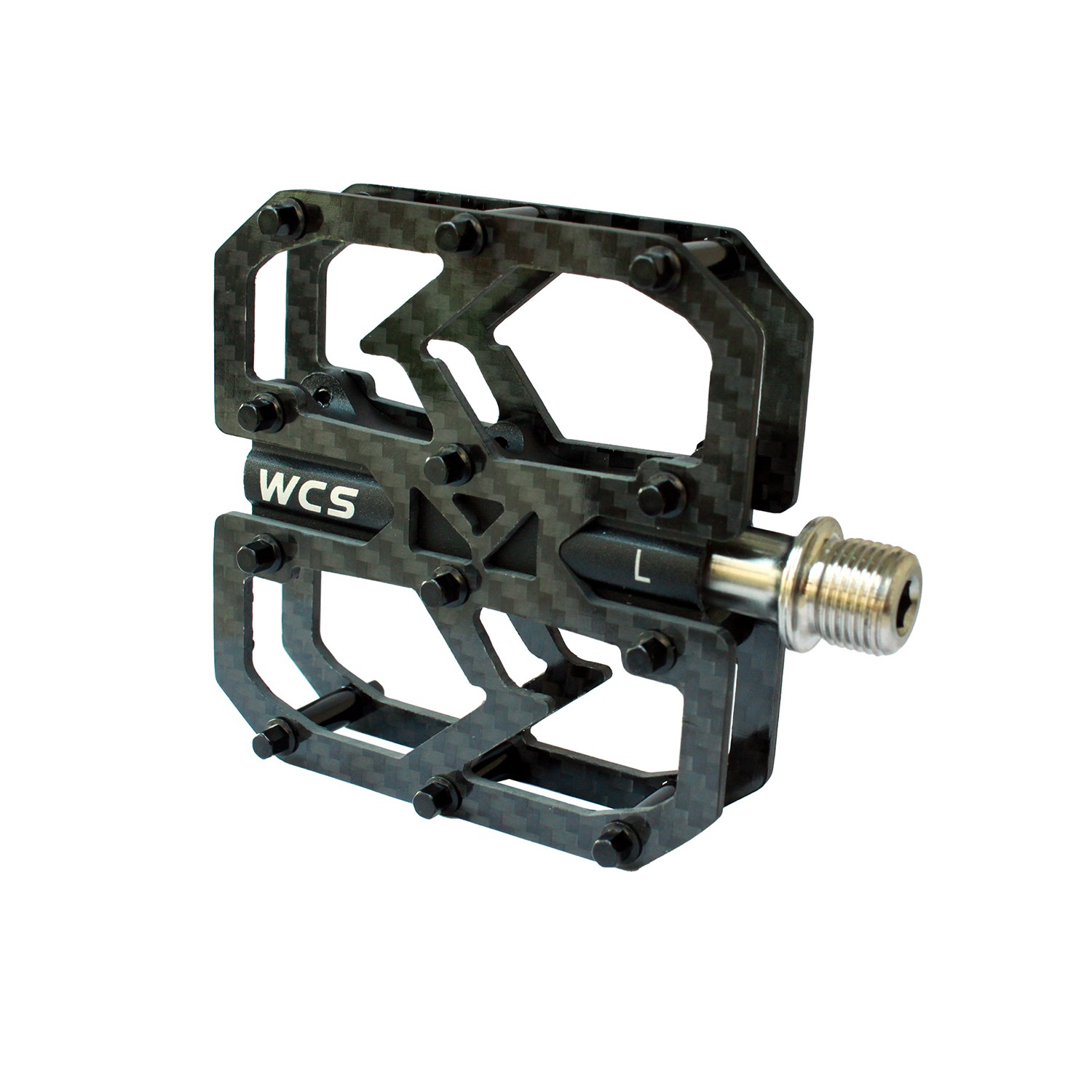 Bicycle Ultralight Carbon Fiber road MTB Pedals Titanium Axle 3 Bearings 195g