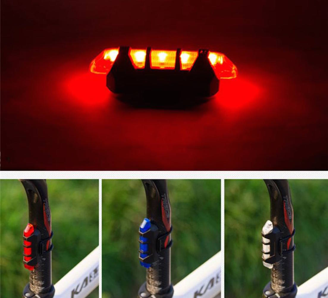 RECHARGEABLE Micro USB flash LED Bicycle Bike Frame Waterproof Head Tail Light