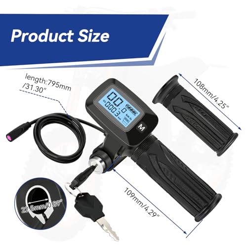 48V Ebike Throttle with M Button Key Replacement for Tuttio Soleil01 Electric