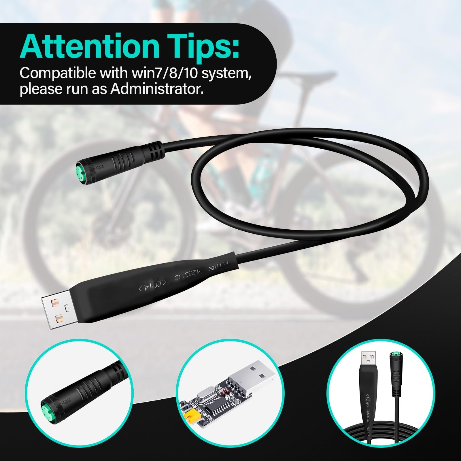 Ebike Programming Cable for BAFANG UART Version BBS01B BBS02B BBSHD Mid Drive…