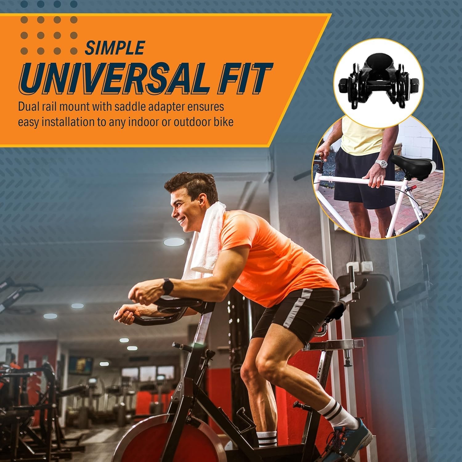 Comfort Saddle for Women & Men – Universal Fit Indoor & Outdoor Bicycles – Ce…
