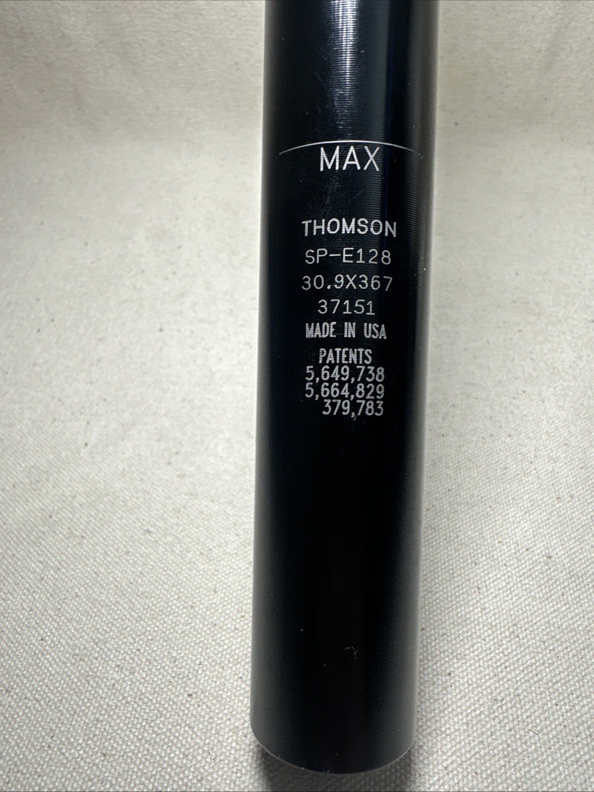 Thomson Elite Seatpost 30.9 x 367 Black SP-E128 Zero 0 Degree Uncut