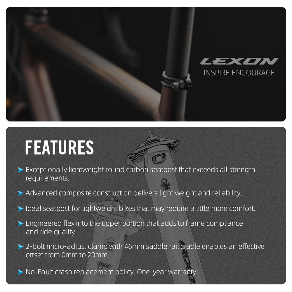Bicycle Seatpost Carbon 27.2/31.6mm Mountain Bike/Gravel/Road Bike Seat Tube