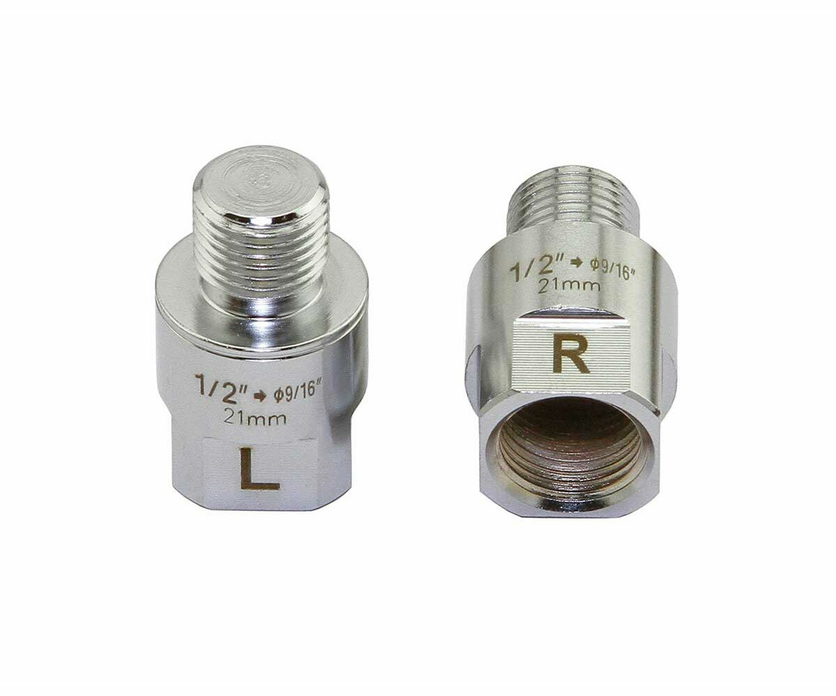 NEW! ORIGINAL BICYCLE PEDALS EXTENDERS 21MM 1/2 TO 9/16 CHROME.BIKE PARTS.