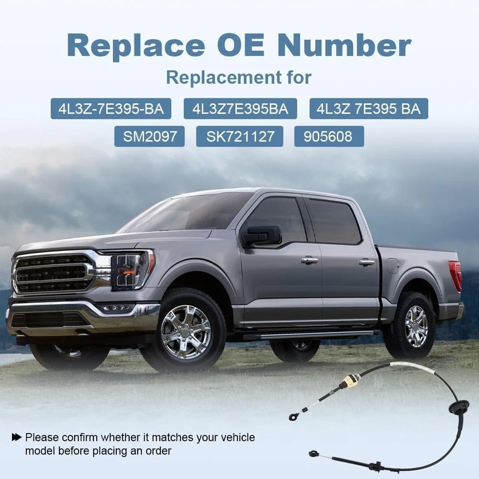 4L3Z-7E395-BA Gear Shift Cable for Ford F150 04-05 4.2L 4.6L 5.4L V8 Automatic