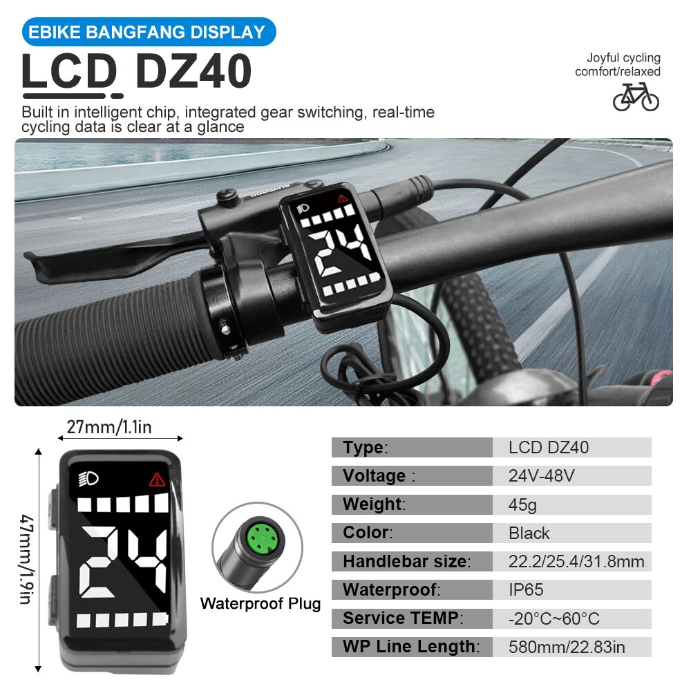 E-bike Intelligent LCD Screen Waterproof 5 Pin OLED Display for Mid Drive Motor