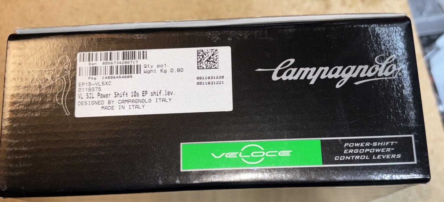 Campagnolo VELOCE 10-Speed Alloy Silver Ergo Power Shifters Brake Lever Set