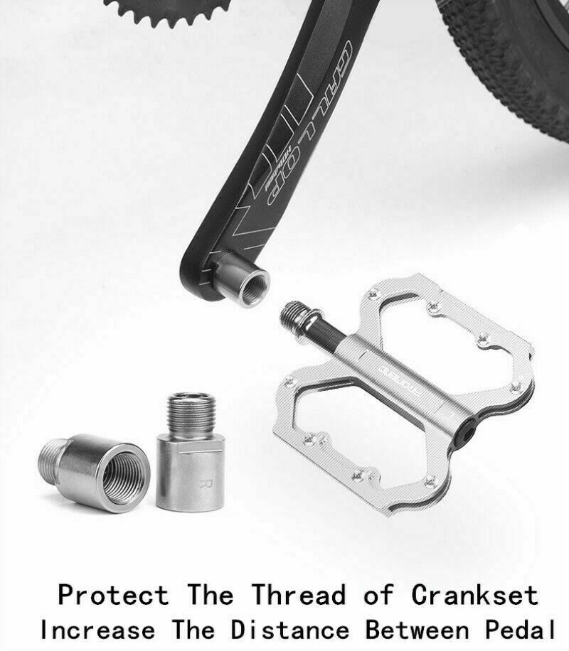 PROMEND 9/16» Crank Titanium Alloy Bike Spacers Steel Bicycle Pedals Extender