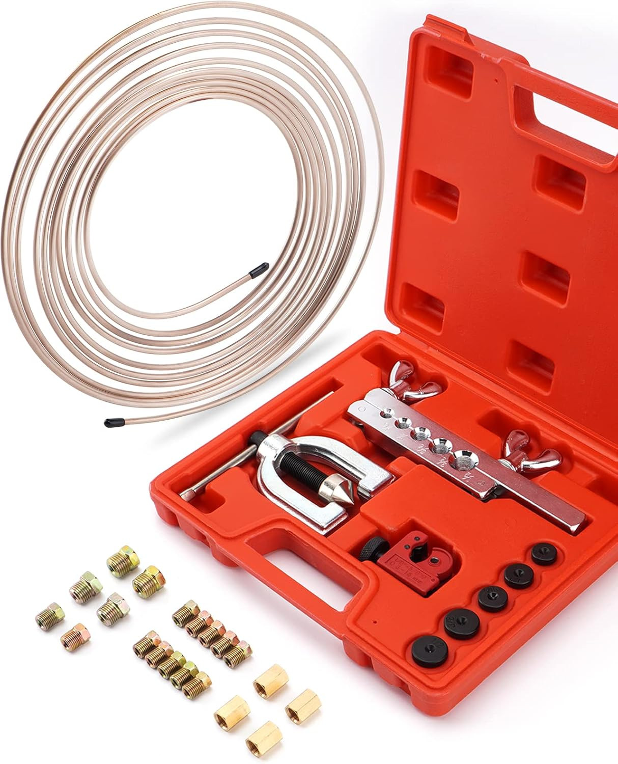 25 Ft 3/16″ Copper-Nickel Alloy Non-Magnetic Brake Line Kit (Includes 16 Fitting