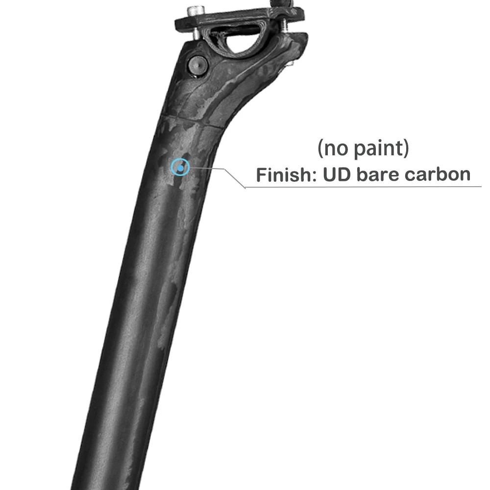 Elitaone Carbon Fiber Seatpost 27.2/30.9/31.6Mm Matte Black Offset 20Mm Lightwei