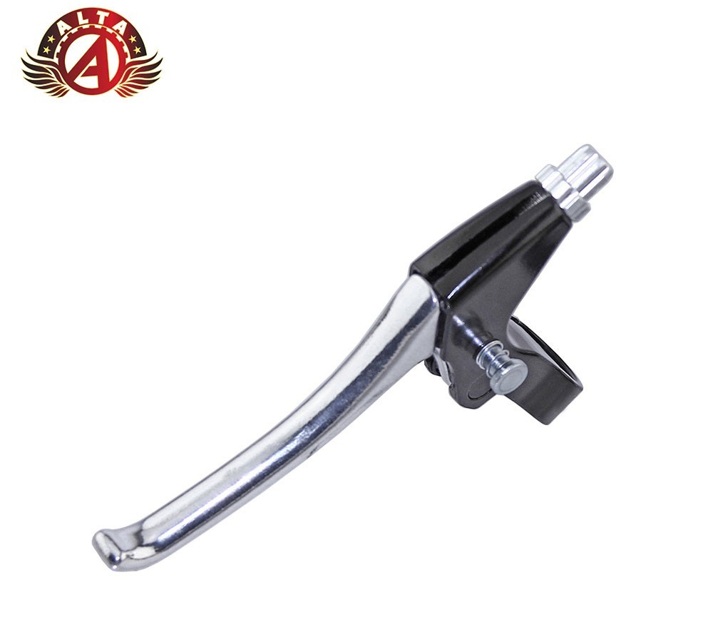 ALTA 4-Finger Left Alloy Bicycle Brake Lever Black/Chrome – 22.2mm Clamp.