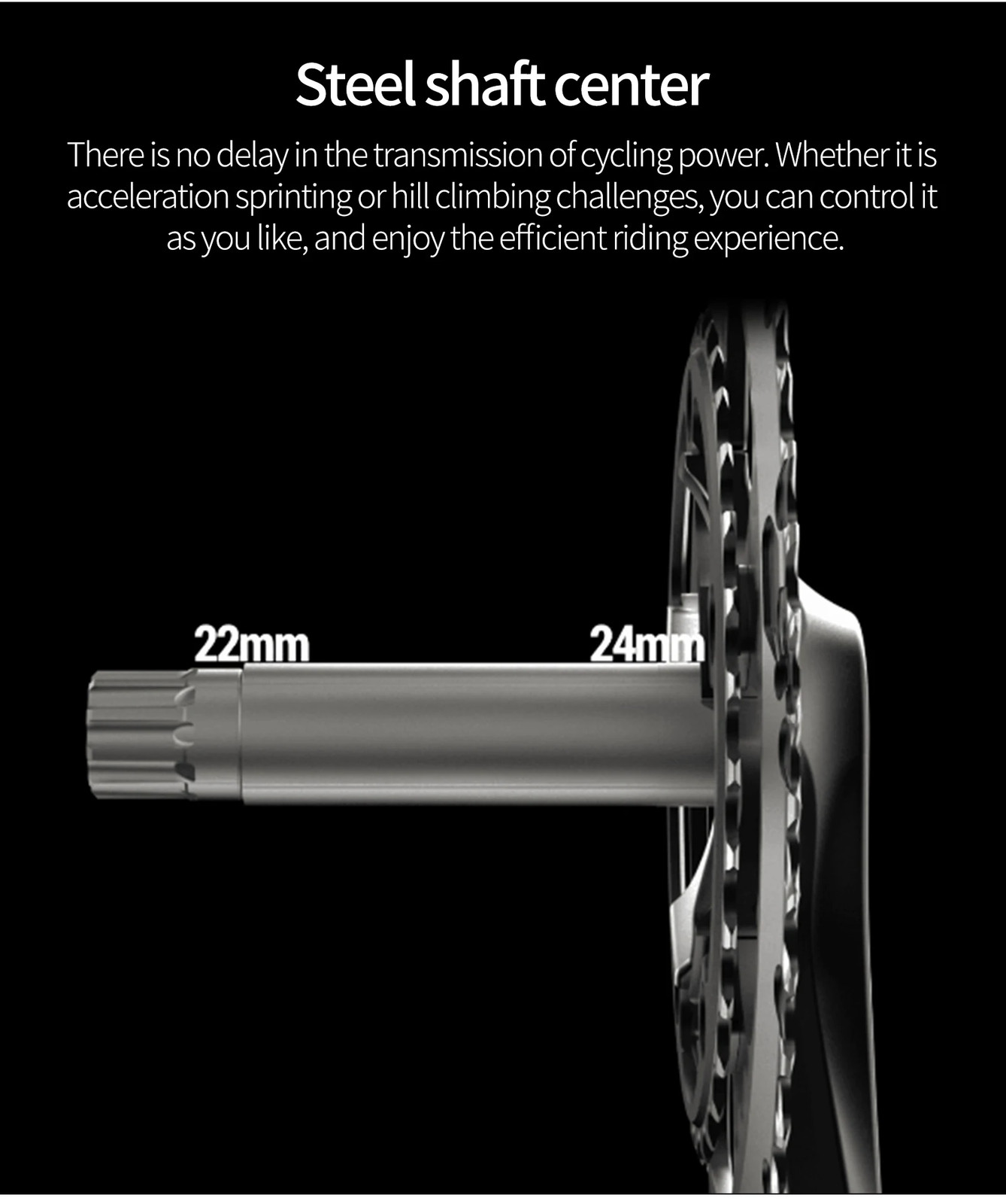 165/170/175mm 30T/32T Single Chainring Mountain Bike Hollow Integrated Crankset