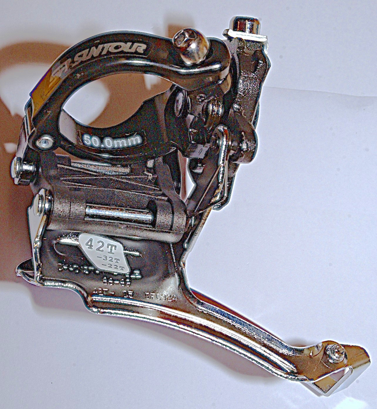 SR Suntour Triple Front Derailleur 34.9mm 42/32/22T Dual Pull Model 42T-C5DFG324