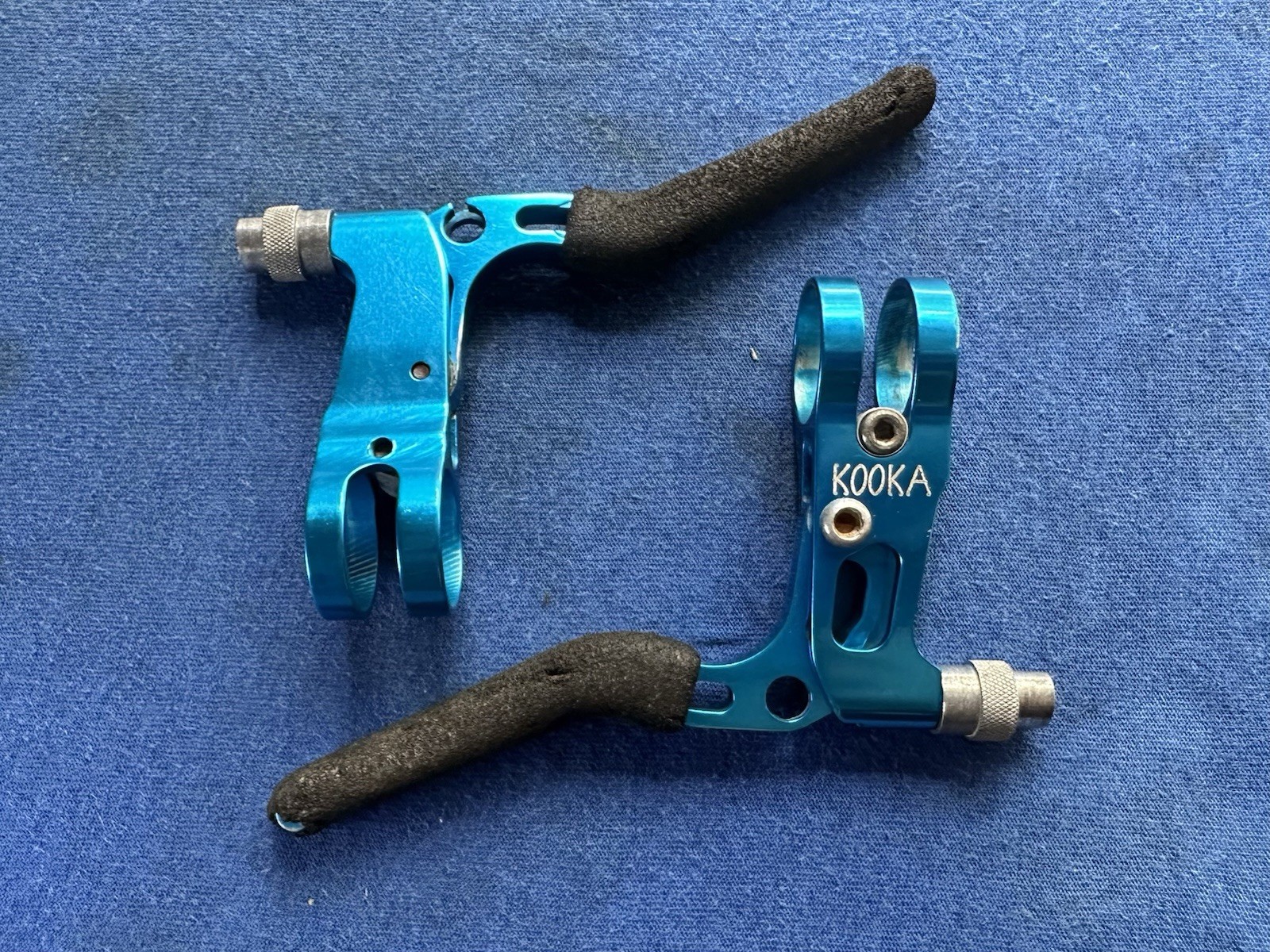 Vintage Kooka Brake Levers Turquoise Anodize