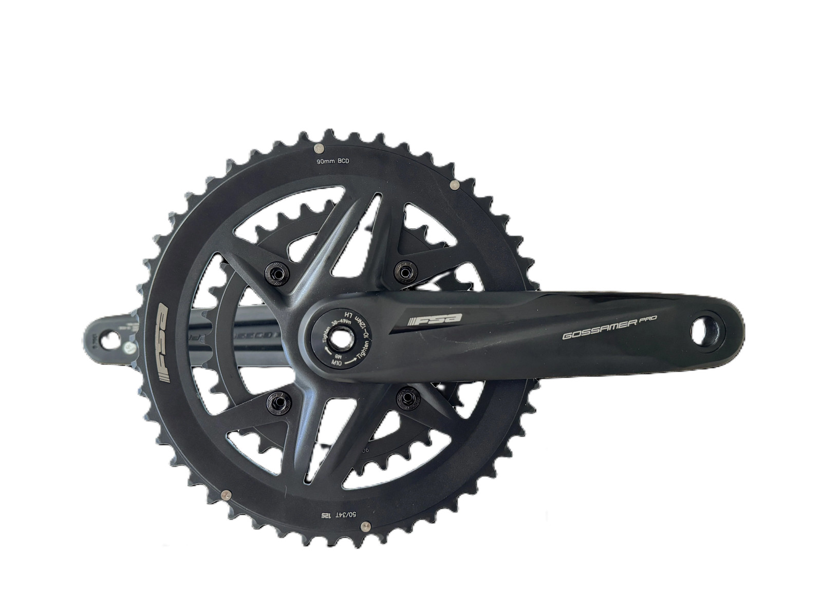 Full Speed Ahead Gossamer Pro 2x Crankset 34/50T Aluminum, MegaExo Spindle,