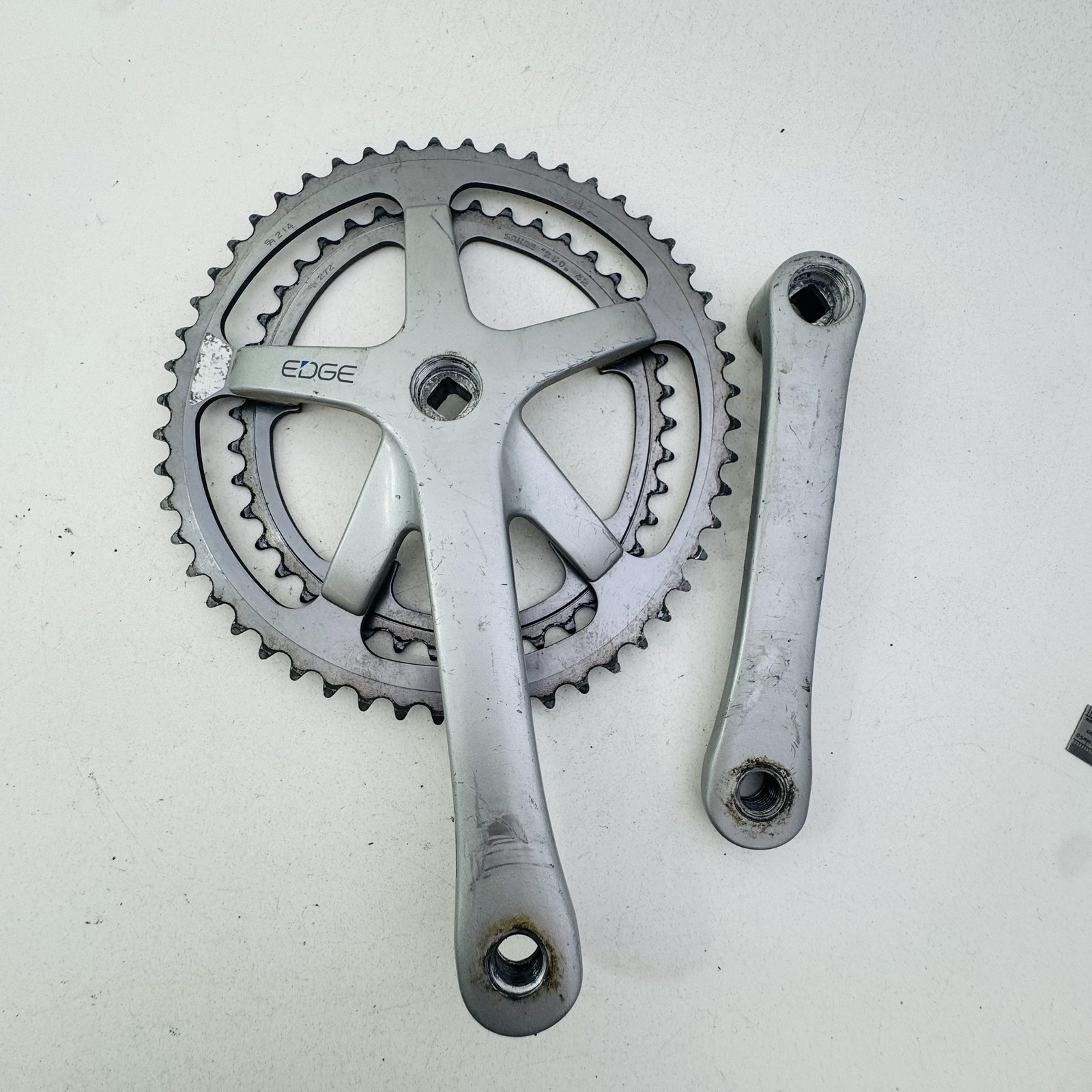 Vintage SR EDGE Double Crankset Road Bike170mm 52/42T Silver Japan A22