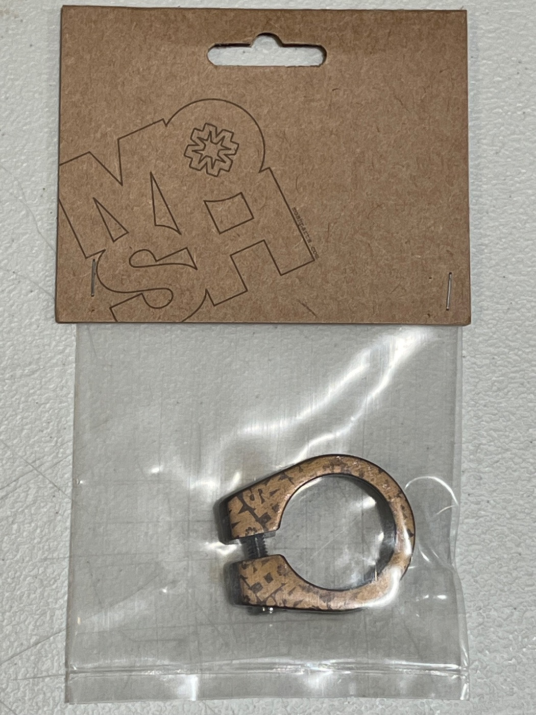 Mosh seat clamp – rubbed bronze (brown) & copper – 28.6mm – new in package